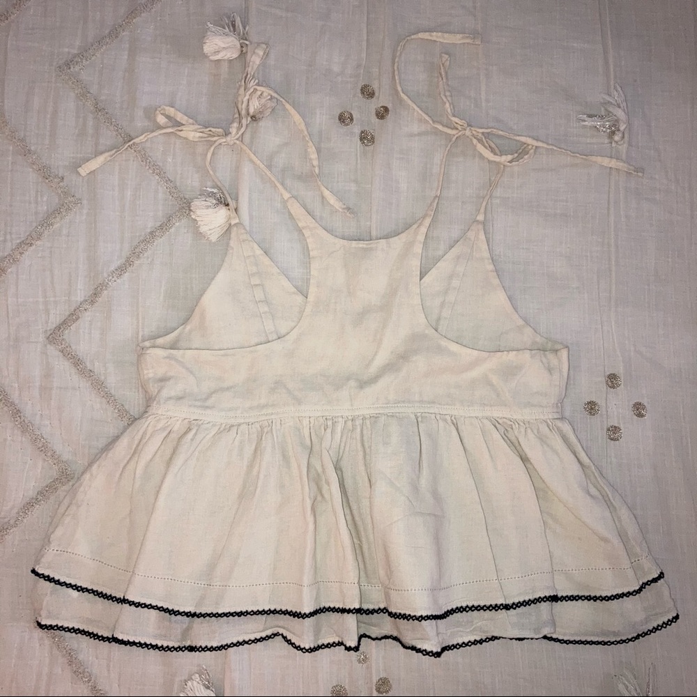 Ruffle Peplum Crop Tank - Picture 2 of 4